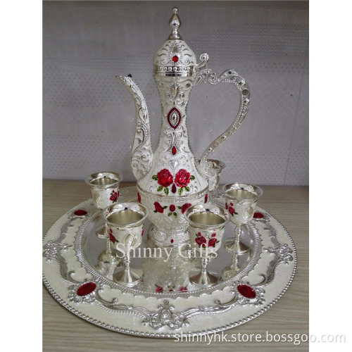 Fashion Home Decorative Art Enamel Luxury Wine Set TXX